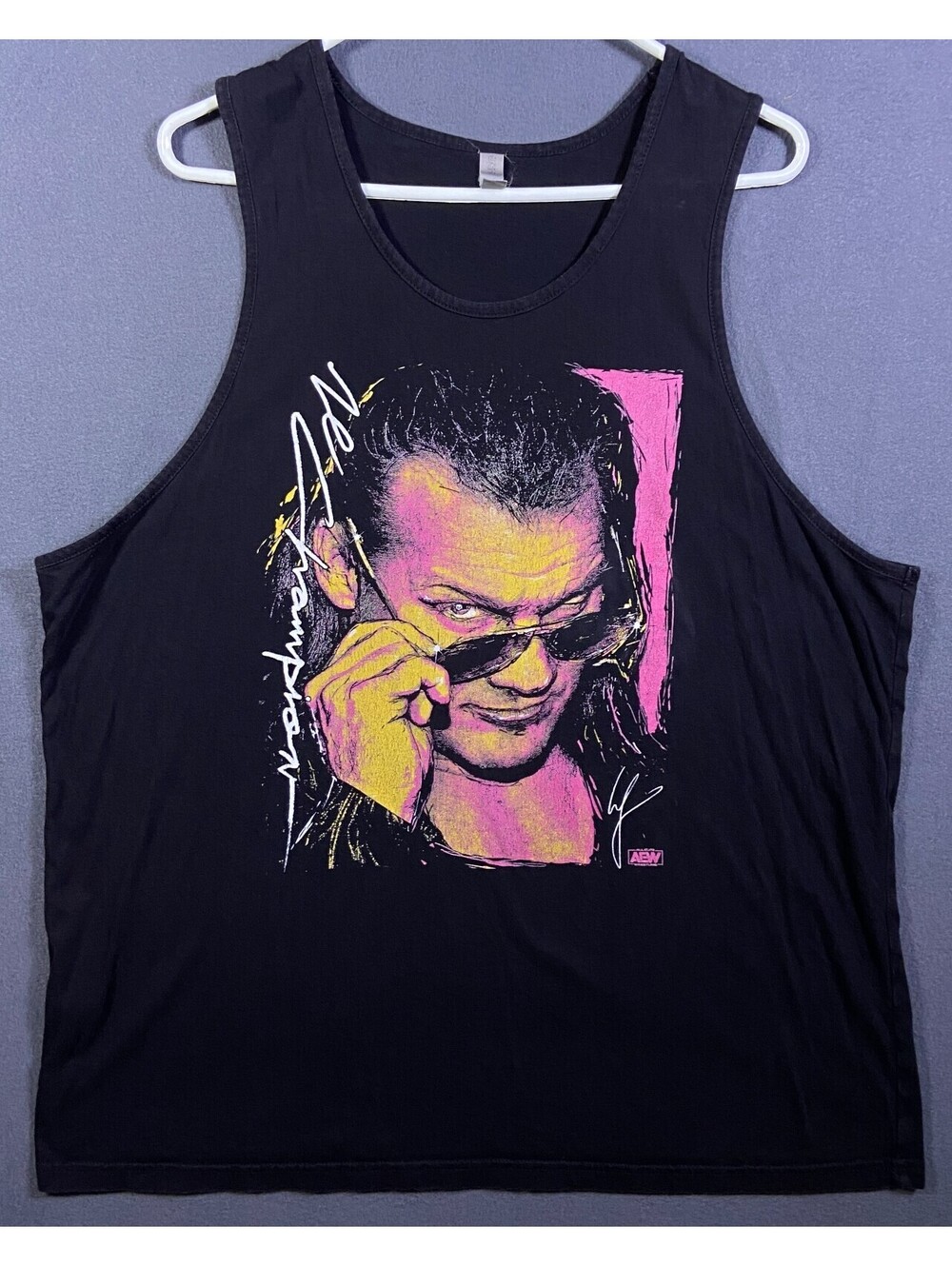 AEW Chris Jericho Glamour Shot Le Champion 2xl Sleeveless Black Shirt Tank Top